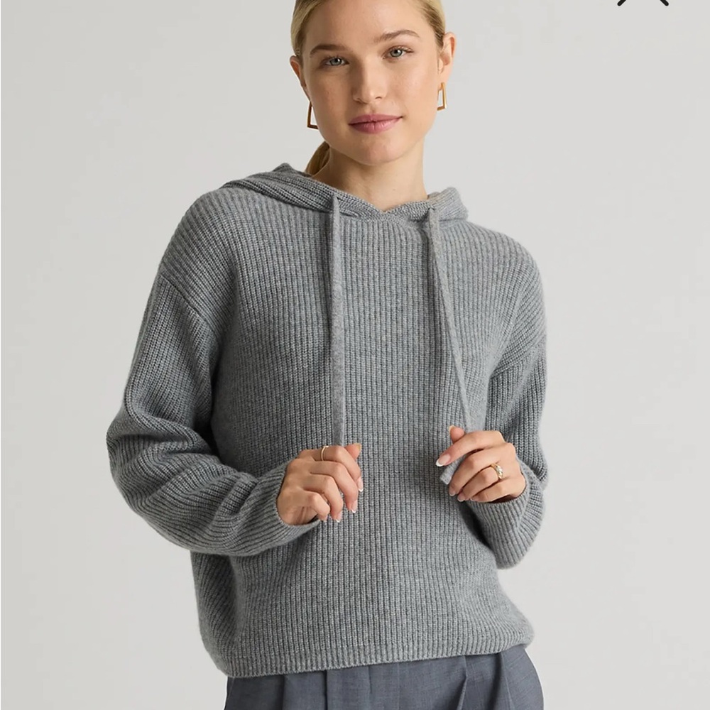 Quince Mongolian Cashmere Fisherman Pullover Hoodie